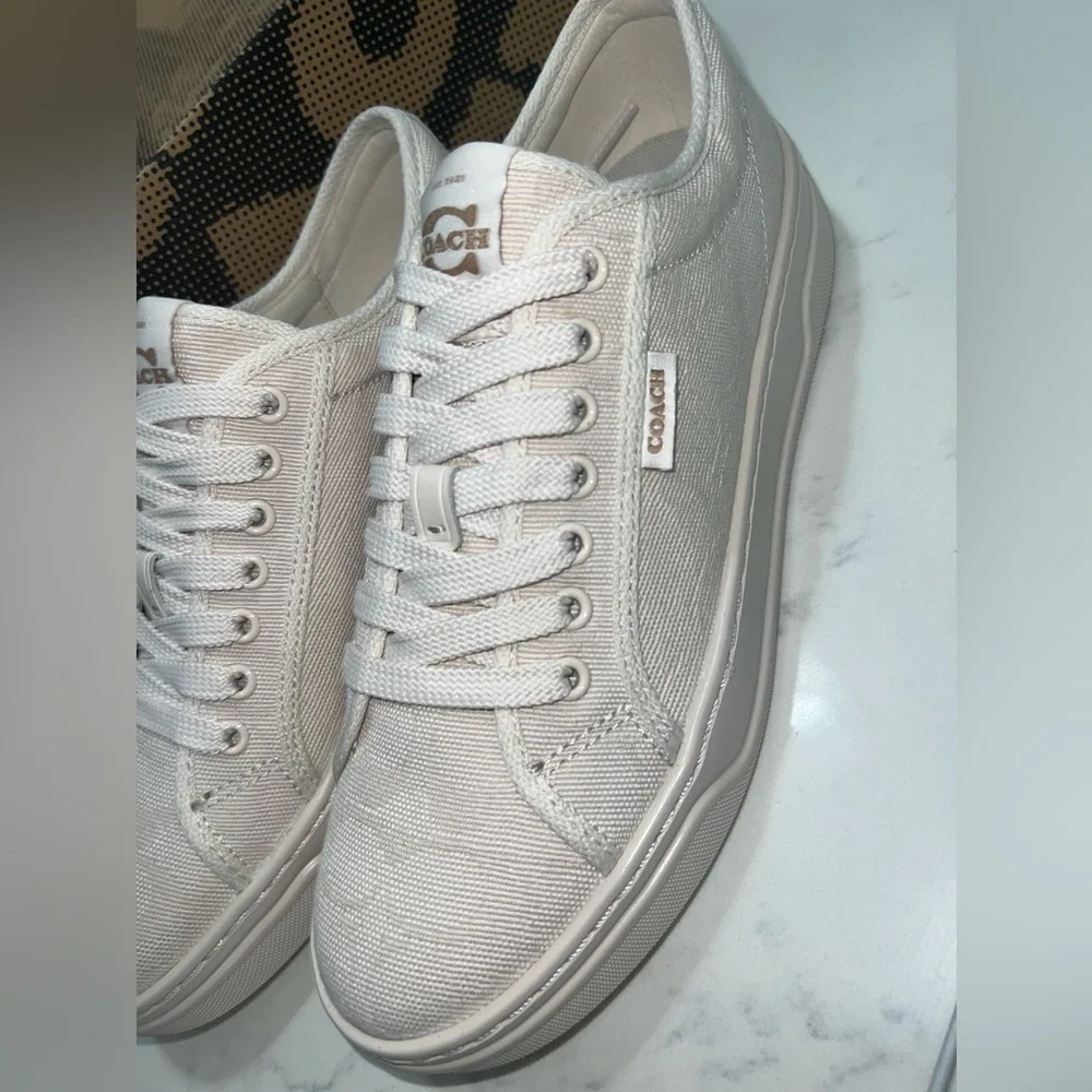 Coach Women's Sneakers in Cream - Picture 7 of 15